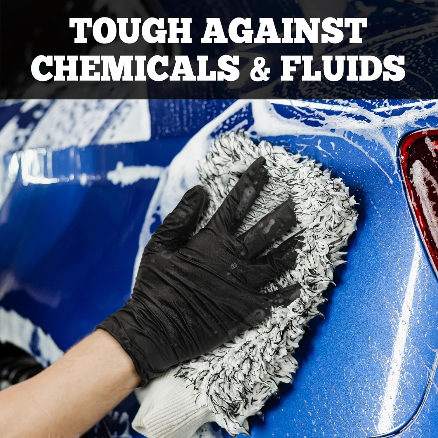 TitanFlex Heavy-Duty Black Disposable Nitrile Gloves, Box of 100, 6-mil, Fully Textured, Powder-Free, Latex-Free, Non-Sterile - Image 5